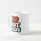 Ik hou van hete vaders Fun Sarcastisch Hart Koffie Koffiemok (Voorkant links)