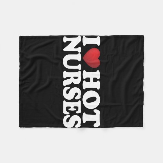 Ik hou van hete verpleegsters fleece deken (Voorkant (Horizontaal))