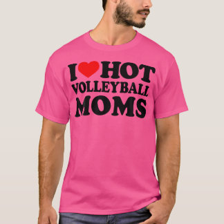 Ik hou van hete volleybal moeders in hart heet vol t-shirt
