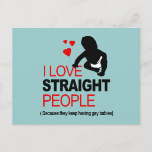 Ik hou van hetero's briefkaart