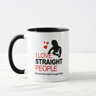 Ik hou van hetero's mok