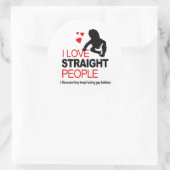 Ik hou van hetero's ronde sticker (Tas)