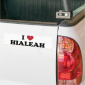 Ik hou van Hialeah Florida Bumpersticker (Op Truck)