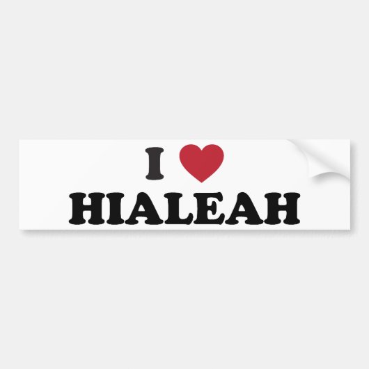 Ik hou van Hialeah Florida Bumpersticker (Voorkant)