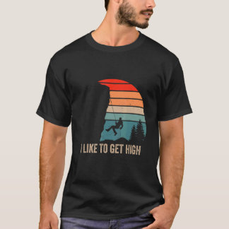 Ik hou van high-retro-rots die Vintage C klimmen T-shirt