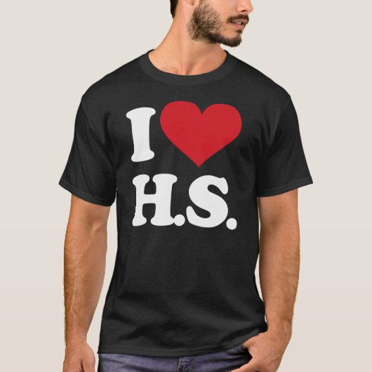 Ik hou van High School. T-shirt (Voorkant)