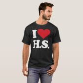 Ik hou van High School. T-shirt (Voorkant volledig)