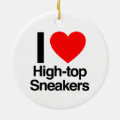 Ik hou van high-top sneakers keramisch ornament (Achterkant)