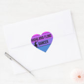 Ik hou van Highland Fling Dancer Scottish Dance ca Hart Sticker (Envelop)