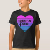 Ik hou van Highland Fling Dancer Scottish Dance ca T-shirt (Voorkant)