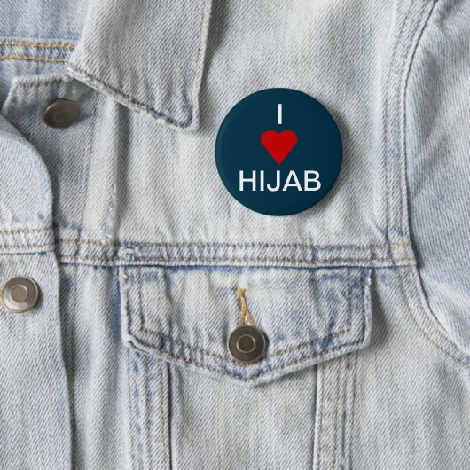 Ik hou van hijab ronde button 5,7 cm (In situ)