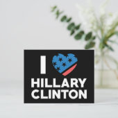 Ik hou van Hillary Clinton Briefkaart (Staand voorkant)