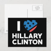 Ik hou van Hillary Clinton Briefkaart (Voorkant / Achterkant)
