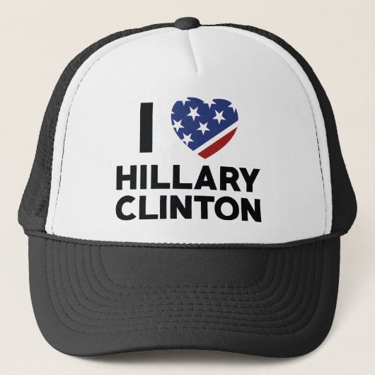 Ik hou van Hillary Clinton Trucker Pet (Voorkant)