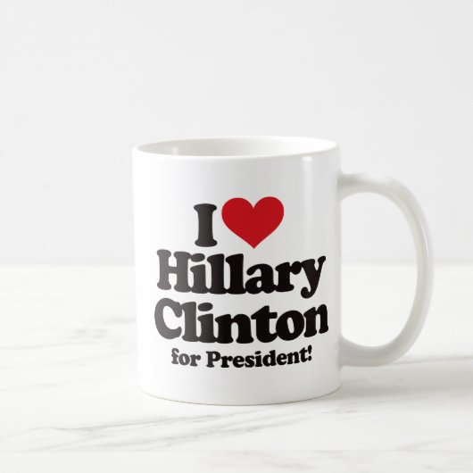 Ik hou van Hillary Clinton voor President Koffiemok (Rechts)