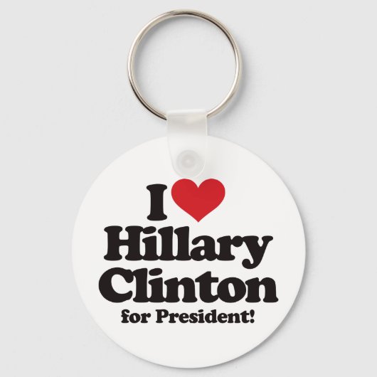 Ik hou van Hillary Clinton voor President Sleutelhanger (Voorkant)