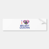 Ik hou van Hillary Heart Art Bumpersticker (Voorkant)