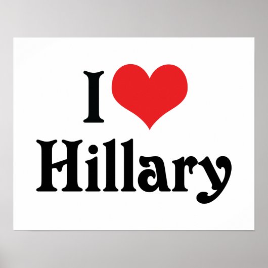 Ik hou van Hillary Poster (Voorkant)