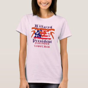 Ik hou van Hillary President... we zijn samen ster T-shirt