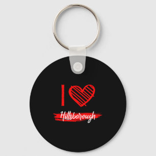 Ik hou van Hillsborough Ik Hart Hillsborough Sleutelhanger