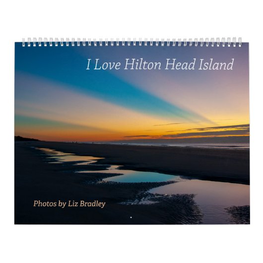 Ik hou van Hilton Head Island, 12-maands wandkalen Kalender (Hoes)