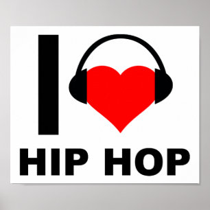 Ik hou van Hip Hop Grappige Poster