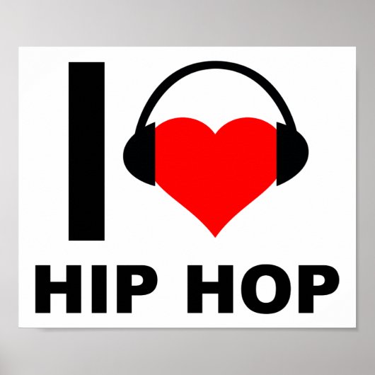 Ik hou van Hip Hop Grappige Poster (Voorkant)