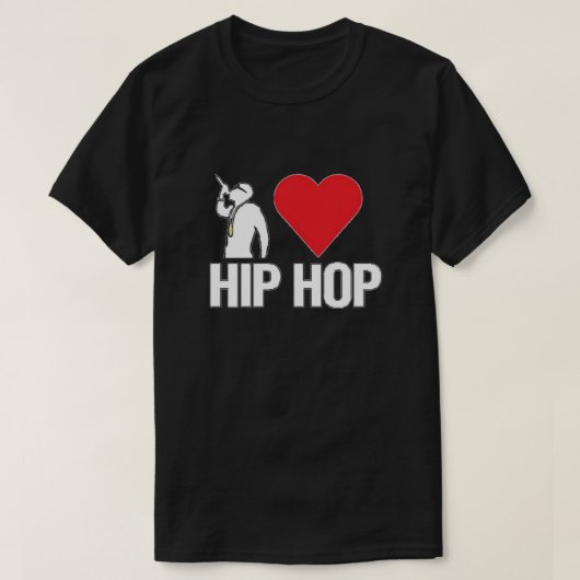 Ik hou van Hip Hop T-shirt (Design voorkant)
