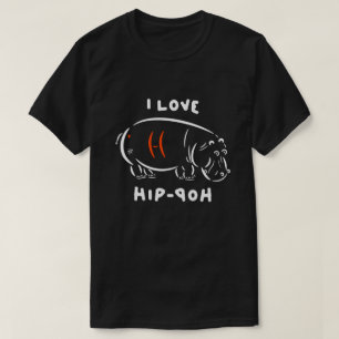 Ik hou van hiphop (en hippos)! t-shirt