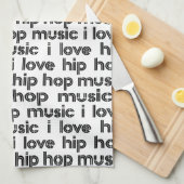 Ik hou van hiphopmuziek theedoek (Quarter Fold)