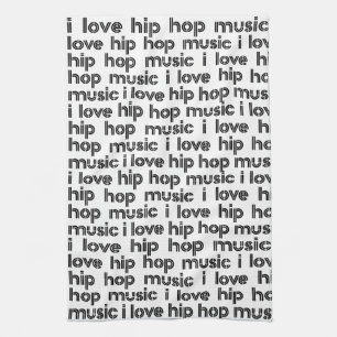 Ik hou van hiphopmuziek theedoek