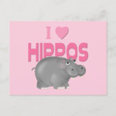 Ik hou van Hippos Briefkaart (Voorkant)