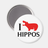 Ik hou van Hippos Magneet (Voorkant / Achterkant)