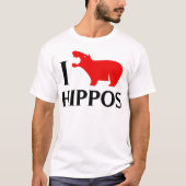 Ik hou van Hippos T-shirt (Voorkant)