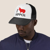 Ik hou van Hippos Trucker Pet (In situ)