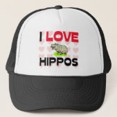 Ik hou van Hippos Trucker Pet (Voorkant)