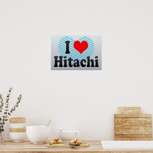Ik hou van Hitachi, Japan Poster (Keuken)