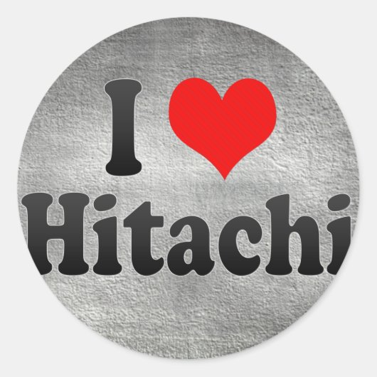 Ik hou van Hitachi, Japan Ronde Sticker (Voorkant)