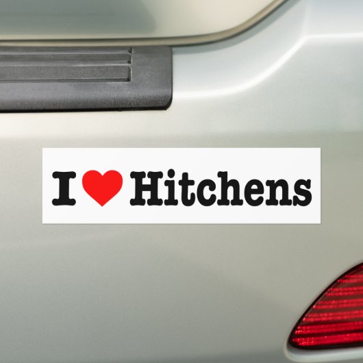 "Ik hou van HITCHENS" Bumpersticker (Op auto)