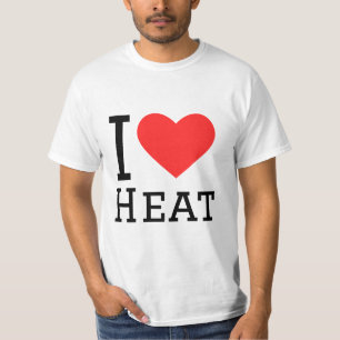 Ik hou van hittevierkante sticker t-shirt