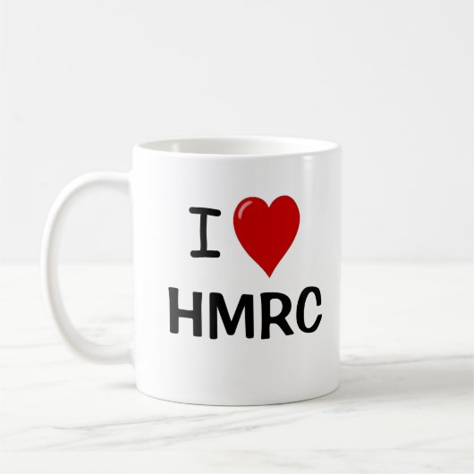 Ik hou van HMRC - belasting is mijn leven - Grappi Koffiemok (Links)