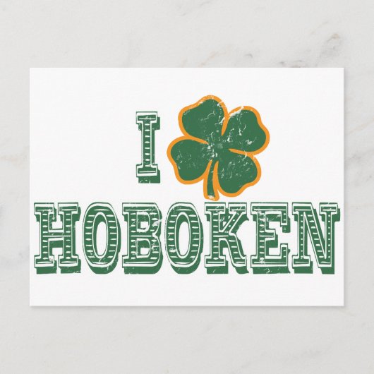 Ik hou van Hoboken - St. Patrick's Day Briefkaart (Voorkant)