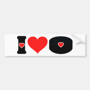Ik hou van hockey bumpersticker