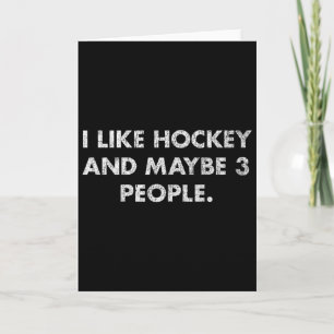 Ik hou van hockey en misschien 3 mensen #25d202 kaart