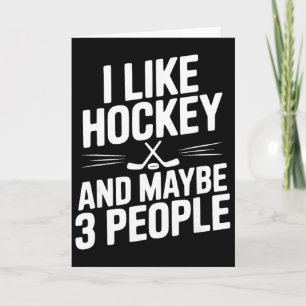 Ik Hou Van Hockey En Misschien 3 Mensen Grappige F Kaart