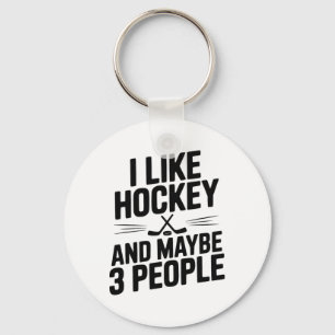 Ik Hou Van Hockey En Misschien 3 Mensen Grappige F Sleutelhanger