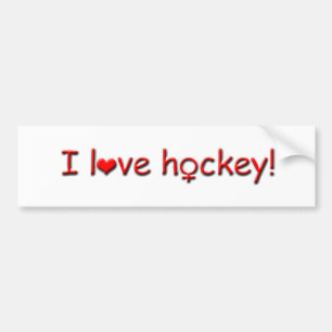 Ik hou van hockey!-Girls/Vrouwensport Bumpersticker