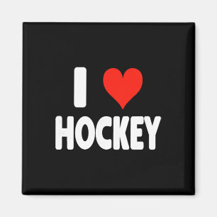 Ik hou van hockey - Hart keeper aanvaller hockey m Magneet