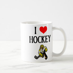 Ik hou van hockey Ik hart hockey Grappige ijshocke Koffiemok