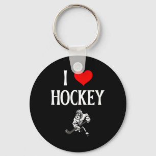 Ik hou van hockey Ik hou van hockey Grappige ijsho Sleutelhanger